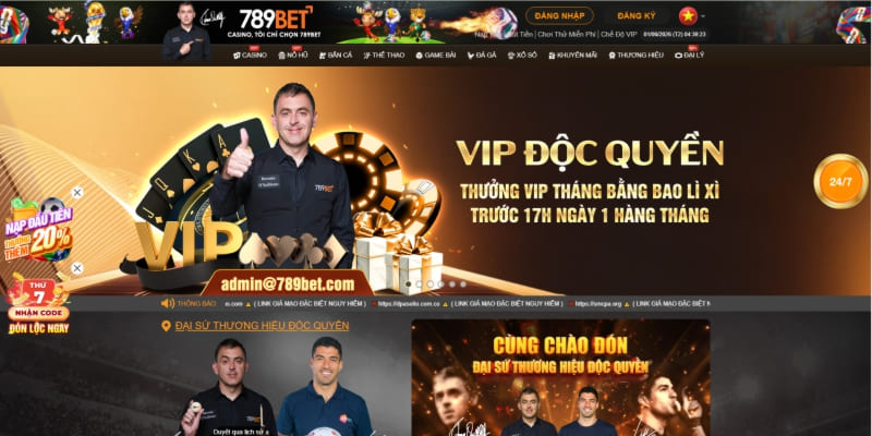 Giao diện trực quan và sang trọng trên website 789bet chính chủ
